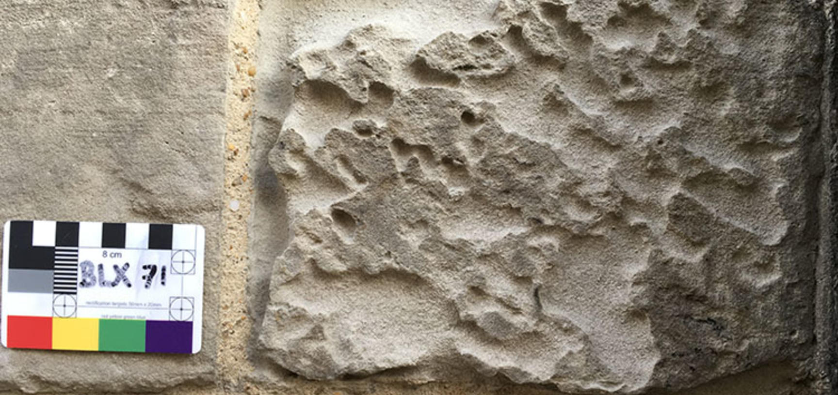 Powdering Reigate Stone at the Bell Tower, Tower of London