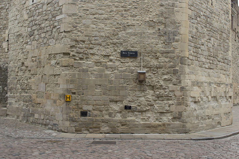 The west facing elevation of the Bell Tower, Tower of London