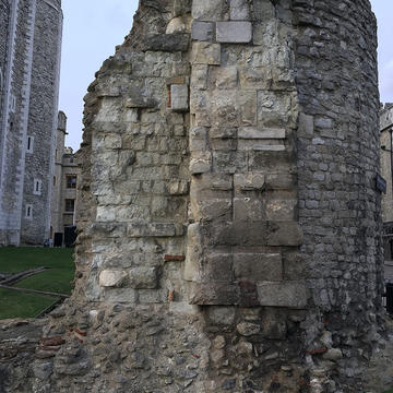 Wardrobe Tower, Tower of London in February 2017 before conservation